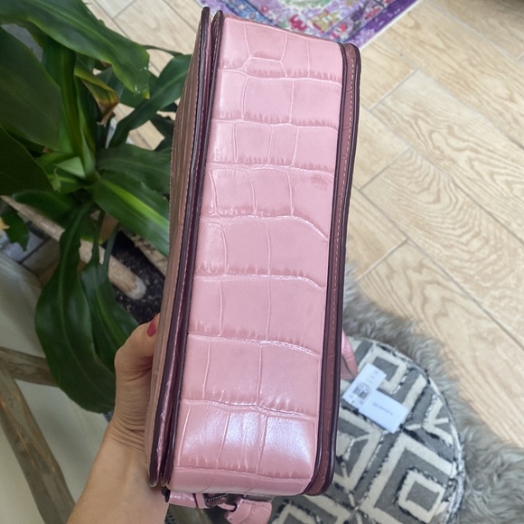 Coach pink embossed croc studio shoulder crossbody bag - Picture 6 of 13